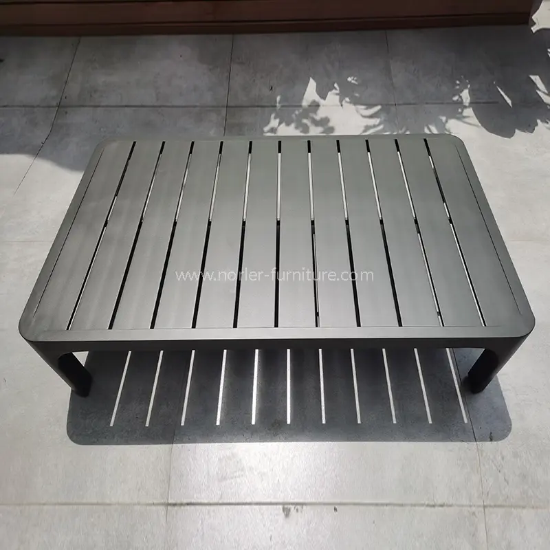 Outdoor Minimalist Handmade PE Rattan Aluminum Frame Sofa