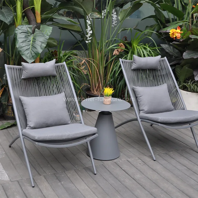 আধুনিক সহজ আউটডোর বোনা বারান্দা সেট