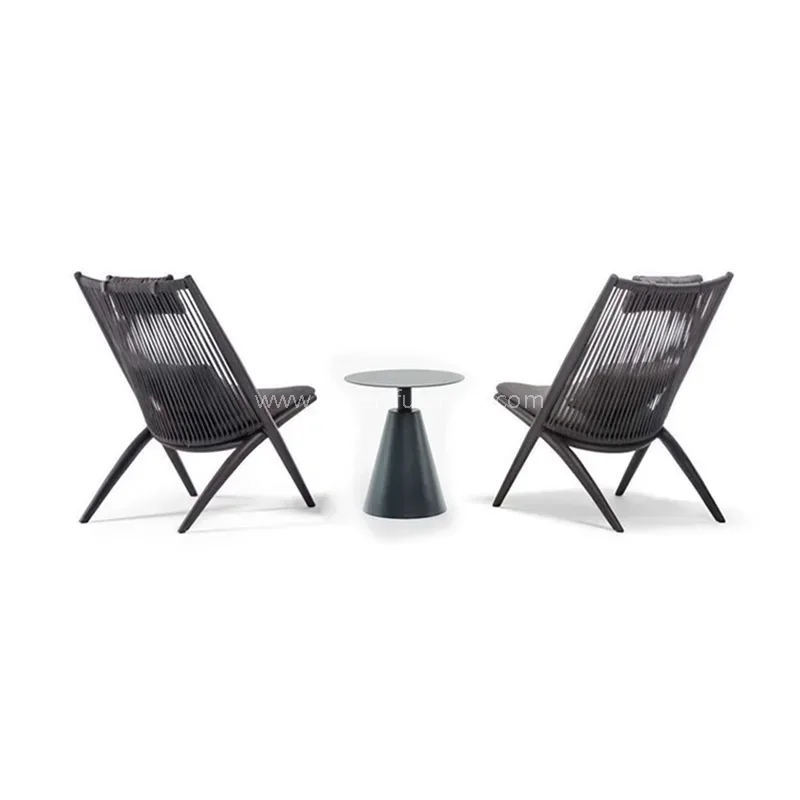 আধুনিক সহজ আউটডোর বোনা বারান্দা সেট