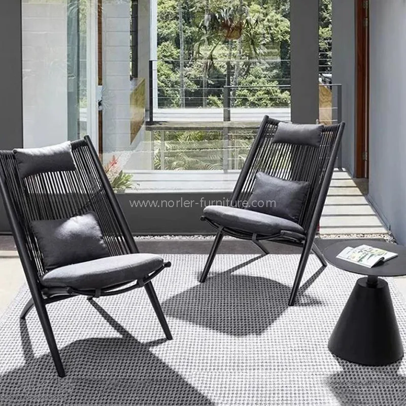 আধুনিক সহজ আউটডোর বোনা বারান্দা সেট