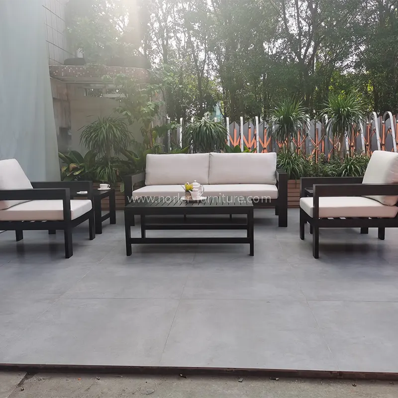 আউটডোর সিম্পল অ্যালুমিনিয়াম অ্যালো ওয়াটারপ্রুফ ফ্যাব্রিক সোফা